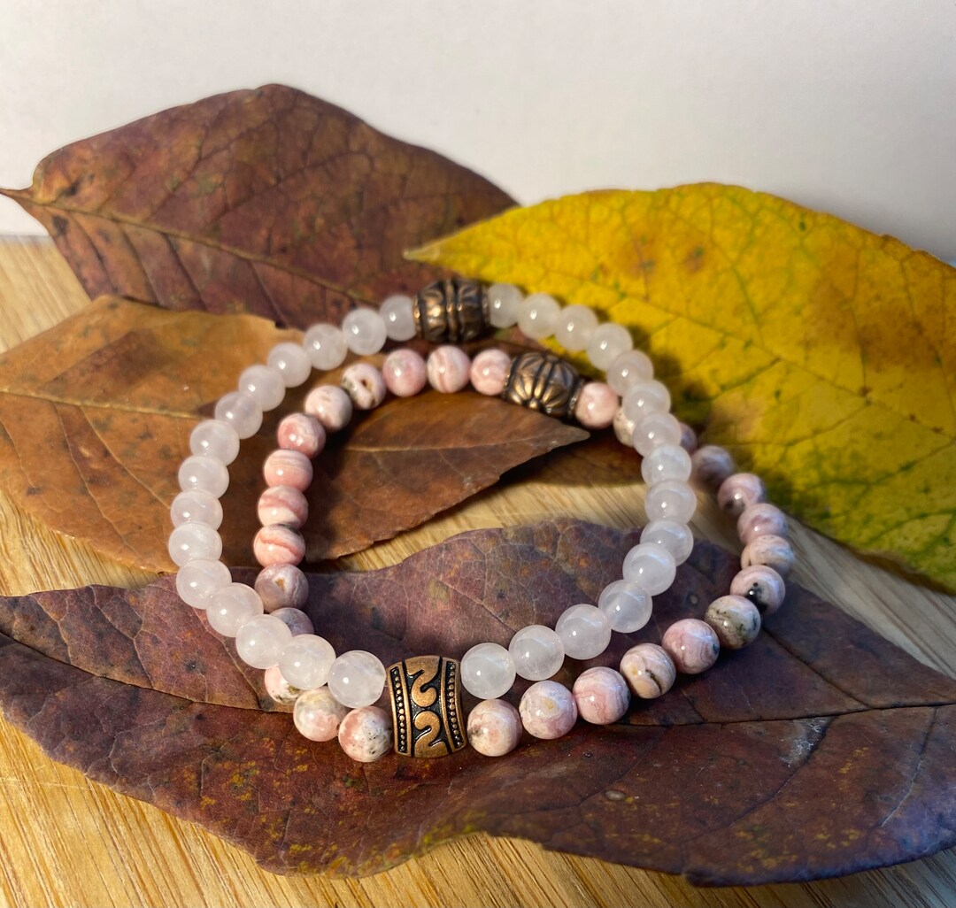 Rhodochrosite Stretchy Bracelets Rhodochrosite Stretchy Bracelets
